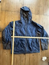 VTG Columbia Packable Hooded Windbreaker Rain Jacket Mens Sz L Navy waterproof