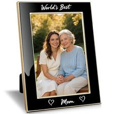 Enamel Picture Frame, Mother's Day Photo Frames for Mom, Gifts for 4x6 Black
