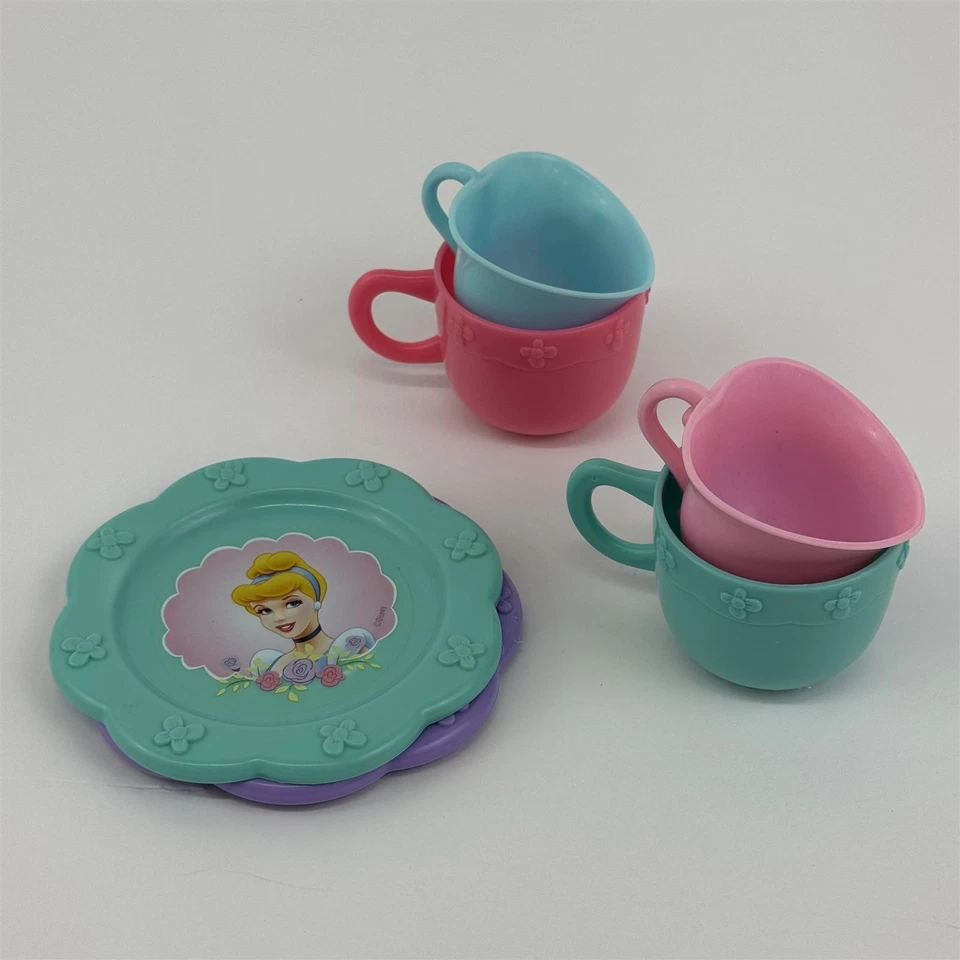 4 tazas de té y 2 platos de plástico CDI Disney Princess Child's Fing Play Foto 4 de 4