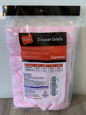 Supreme Hanes Pink Boxers - 2 Pack Size XL Boxer Briefs Brand New