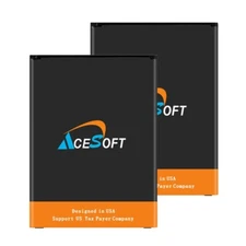 High Capacity 2X AceSoft 4670mAh Li-ion Battery f LG Stylo 3 Plus LS777 M430 USA