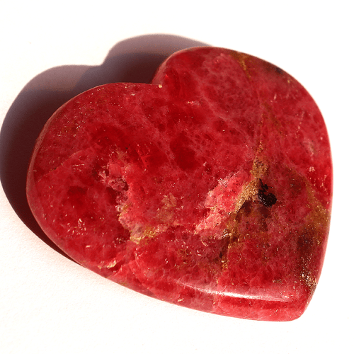 53g Gemma Naturale Rodonite Cristallo Cuore Pietra di Palma Esemplare Minerale Reiki~ 45MM - Foto 2 di 11
