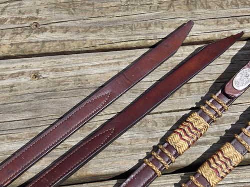 Stunning VOGT Sterling Overlay Split End Western Show Reins with Rawhide - WOW! - Picture 6 of 14