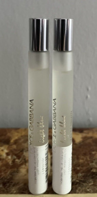 2 x Light Blue by Dolce & Gabbana 0.33oz 10ml EDT Travel Spray Women Perfume UNB