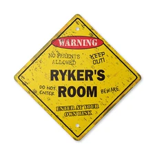 Ryker's Room Vintage Crossing Sign Xing Plastic Rustic kids bedroom children's n