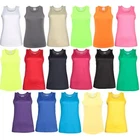 Ladies Women AWDis Plain Gym Sport Sleeveless Vest Singlet Tank Top
