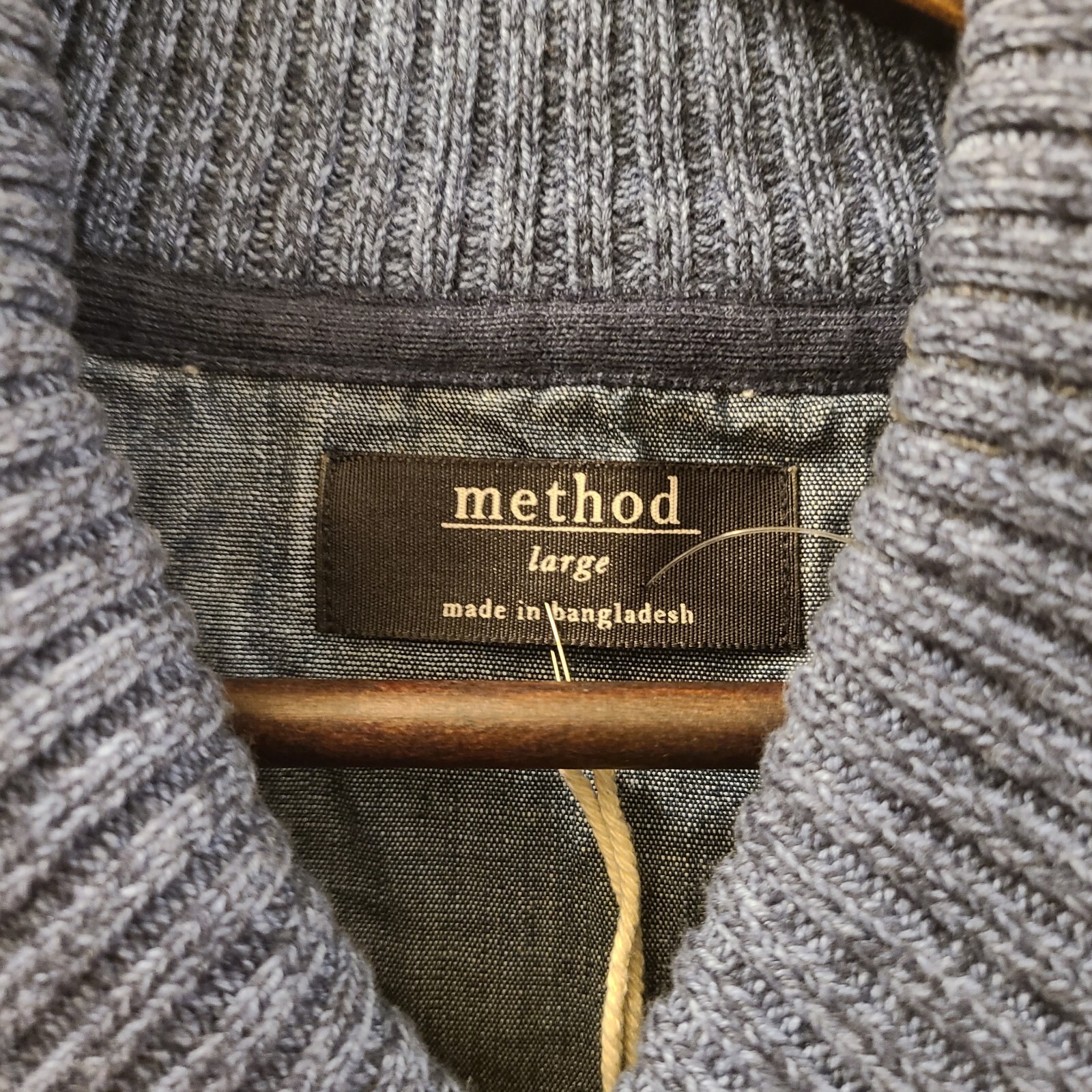 Method Shawl Collar Pullover Sweater Blue Men's S… - image 3