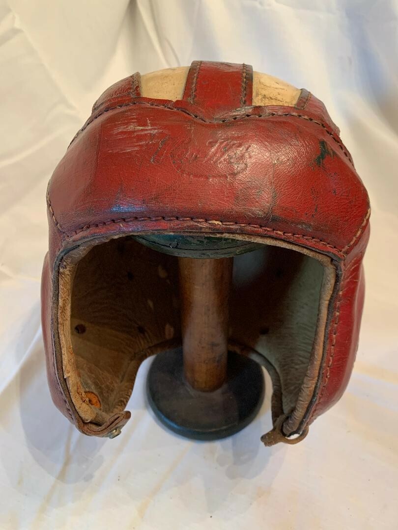 1940's KenWel Leather with Hard Shell Wing Front Vintage Football