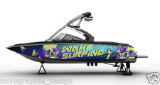Custom Sticker Vinyl Graphics Boat Speedster Sportster - Wake Surfing