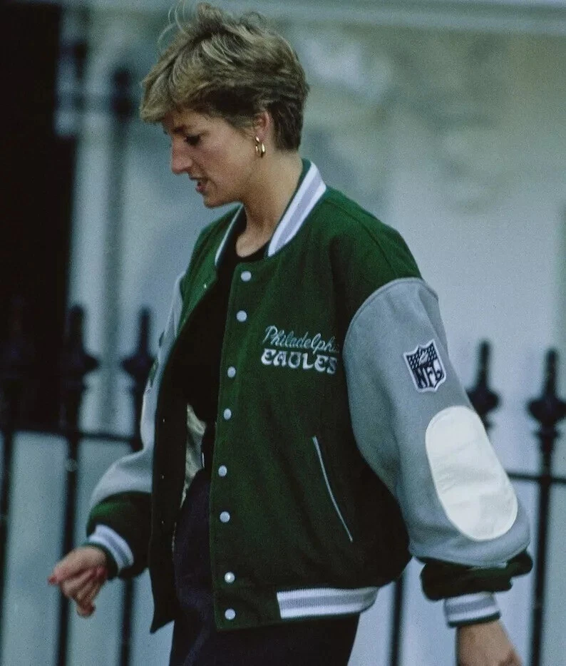 Princess Diana Mitchell & Ness Varsity Jacket Biker Authentic Women's Jacket - Image 2 of 4