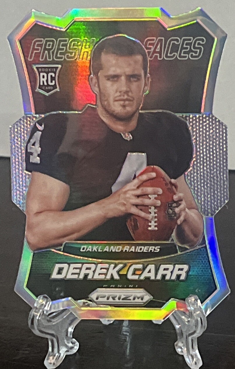2014 Prizm Silver Die-Cut Derek Carr Fresh Faces Rookie RC Raiders