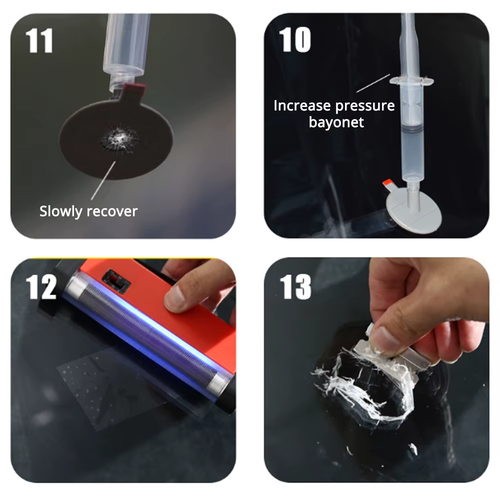 ✅ Kit Outils Réparation Pare Brise Voiture Résine Protection Bris Vitre Fissure - Picture 4 of 10