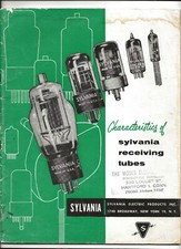 1957 Characteristics of Sylvania Receiving Tubes Booklet-Electronics