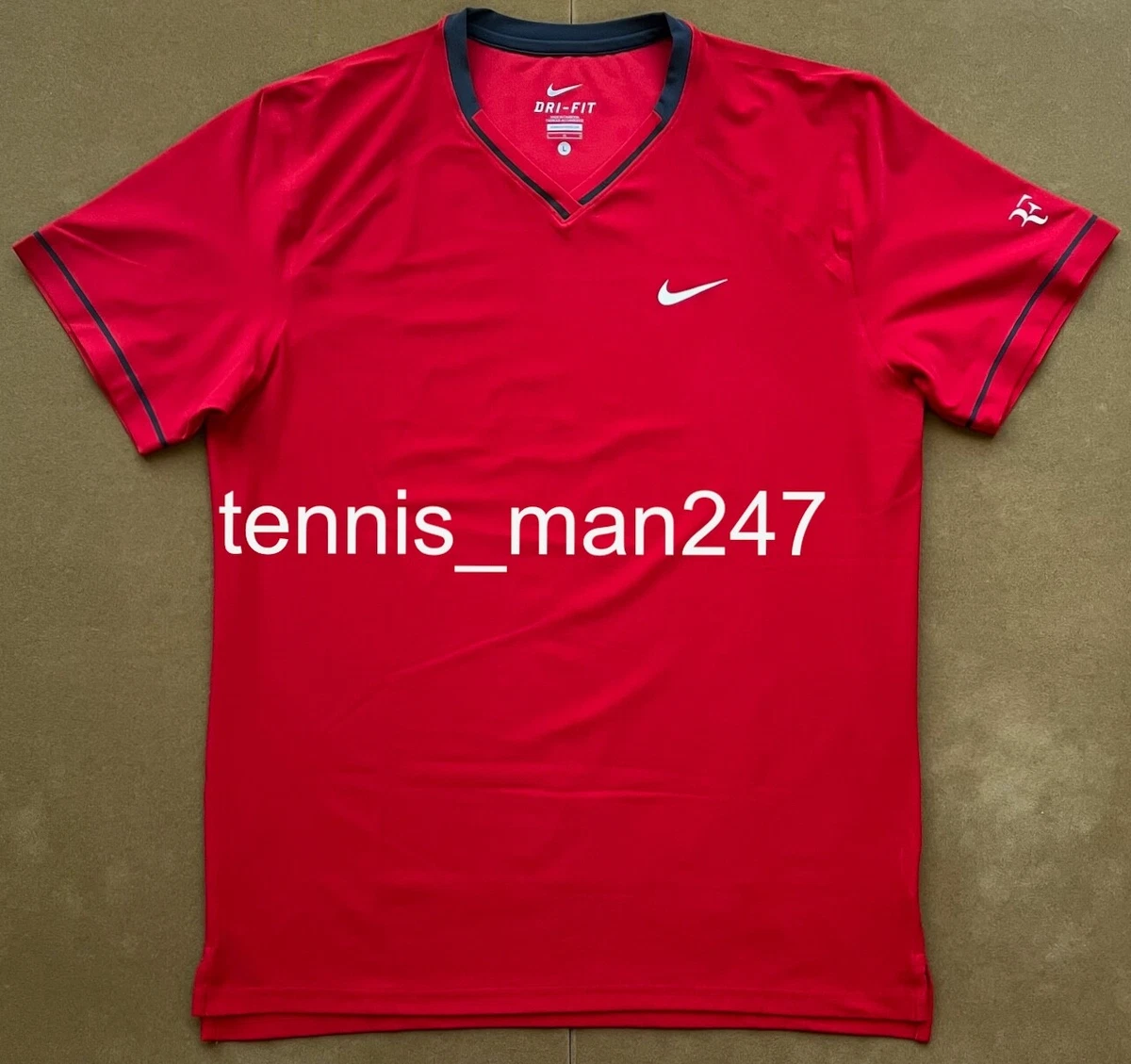 Nike Roger Federer RF 2011 US Open Tennis Crew Shirt Vapor ON Uniqlo Rafa Nadal