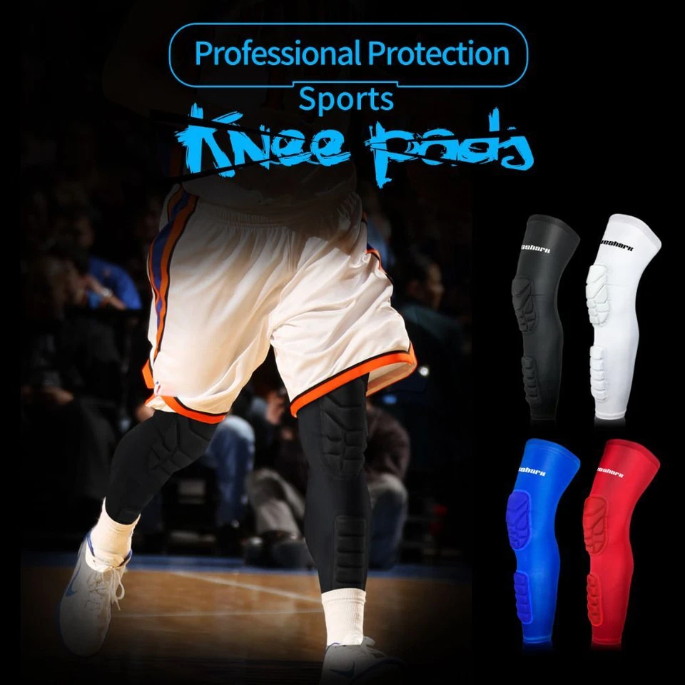 Children Long Kneepads - Kid Teenagers Sports Crashproof Compression Leg Sleeves - Image 2 of 4