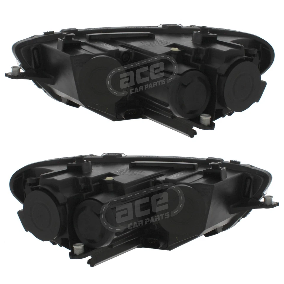 VW Scirocco 2008-2015 Headlights Headlamps Black 1 Pair Drivers & Passenger Side - Image 2 of 4