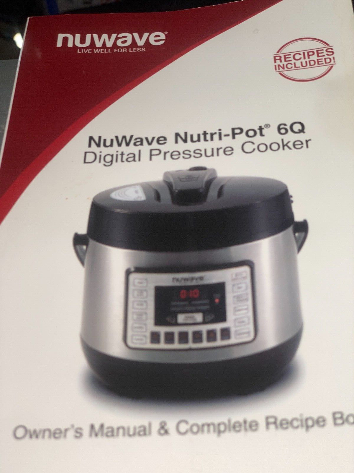 Nuwave Nutri-pot digital electric 33101C 6 quart pressure cooker with manual