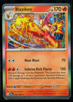 Pokemon BLAZIKEN 042/182 - Destined Rivals - RARE HOLO - MINT | eBay