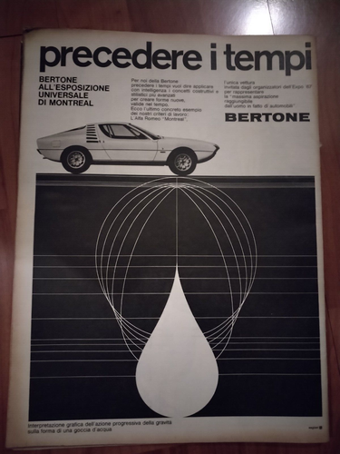 Pubblicità ALFA ROMEO MONTREAL BERTONE - 1967