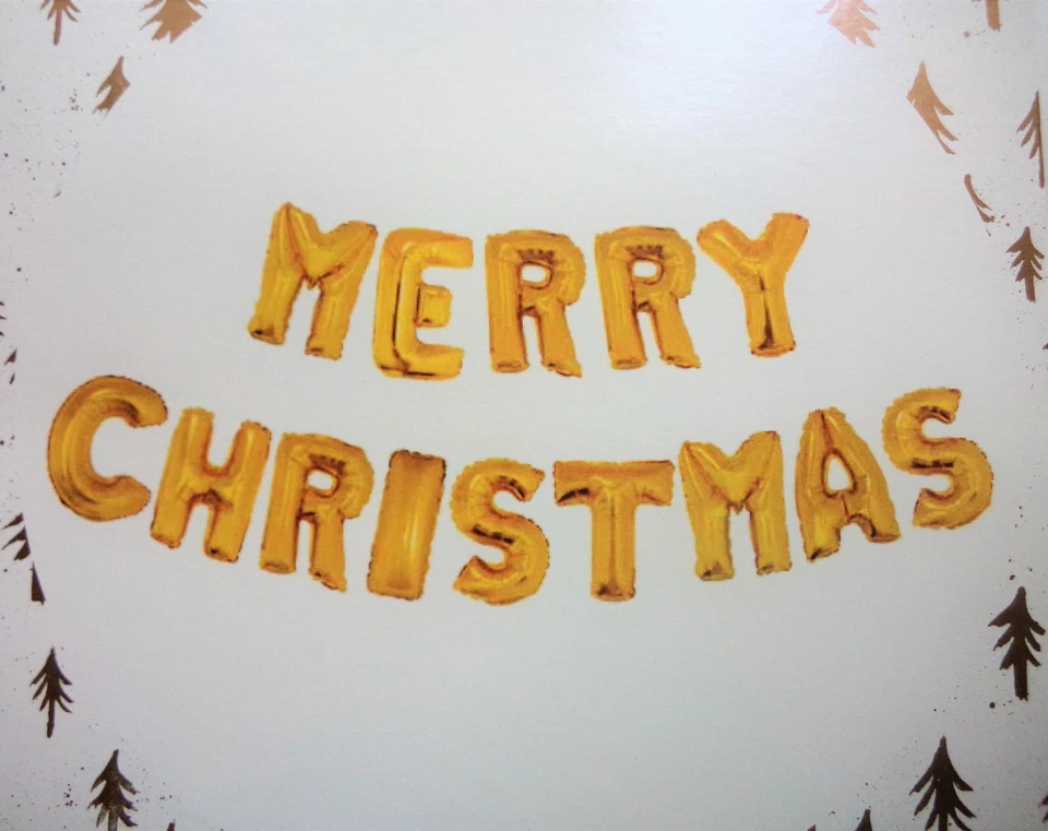 MERRY CHRISTMAS LETTER FOIL BALLOON GARLAND PARTY DECORATION GOLD SILVER RED  - Image 2 of 4