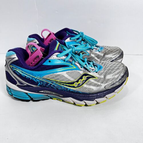 Saucony Ride Power Grid Damen-Laufschuhe 8 mm Offset Größe 8 grau/lila/blau - Bild 3 von 10