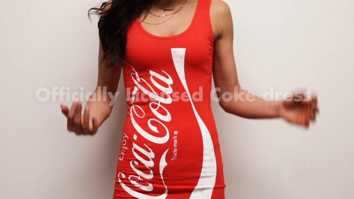 Girls Clothing Ladies Coca Cola T Shirt T-shirt With A Motif Red