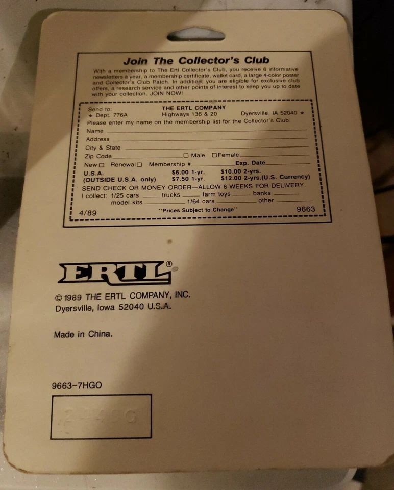 Coche de carreras vintage Crown Gasoline #55 1989 ERTL PROMOCIONAL escala 1/64 fundido a presión  Foto 2 de 4