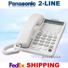 PANASONIC KX-TS208W 2-LINE White CORDED BUSINESS PHONE WITH SPEAKERPHONE