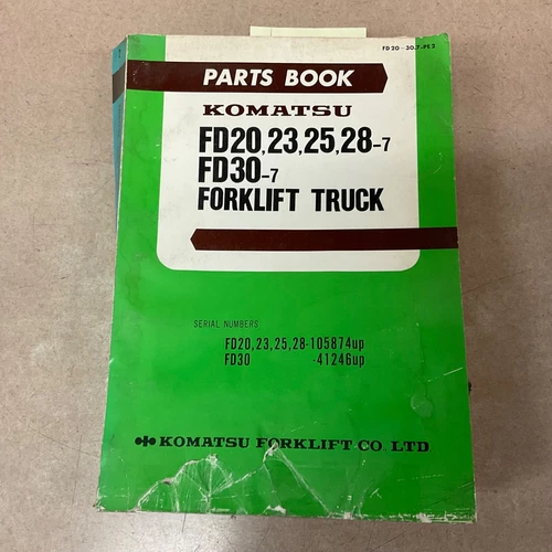 Komatsu FD20/23/25/28/30-7 PARTS MANUAL BOOK CATALOG LIST FORK LIFT TRUCK GUIDE
