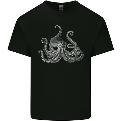An Octopus Scuba Diver Deep Sea Diving Mens Cotton T-Shirt Tee Top
