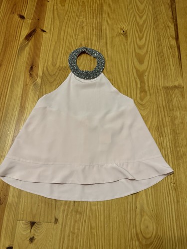 NWT MLV Blush Pink Beaded Halter Top Women’s SIZE SMALL - Picture 3 of 10