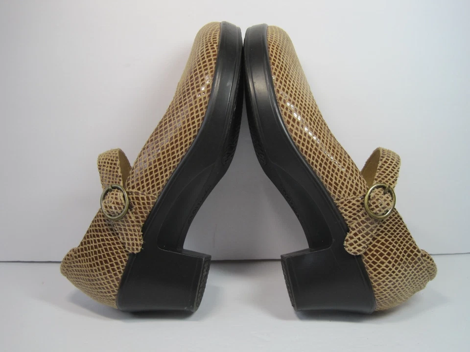 Alegria Harper Bronceado Brillante Tacón de Serpiente Mary Jane Hebilla HAR-722 Talla 37 EE. UU. 7-7,5 Foto 4 de 4