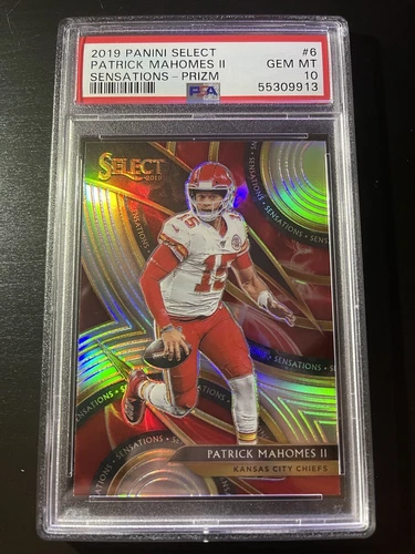 2019 Panini Select Sensations Prizm #6 Patrick Mahomes II PSA 10 Chiefs