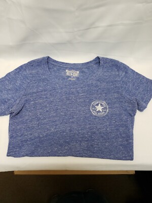 Women's Converse All Star Tee-Blue-Size Small