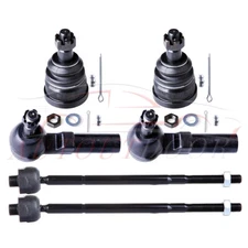 Fit For 2006-2011 Cadillac DTS Set Of 6 Front Lower/Upper Ball Joints Tie Rods