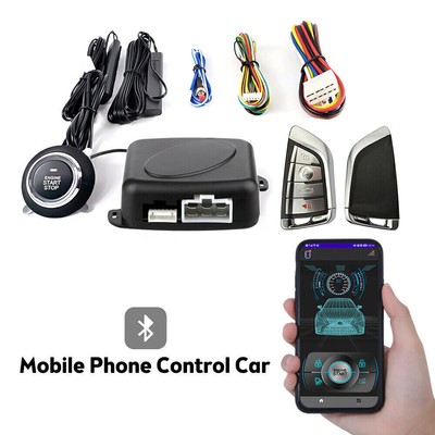 Car Keyless Entry Engine Start Alarm System Push Button APP Remote Starter  B7X0