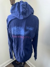 Vineyard Vines Women  s Cotton Hoodie Navy Top Small