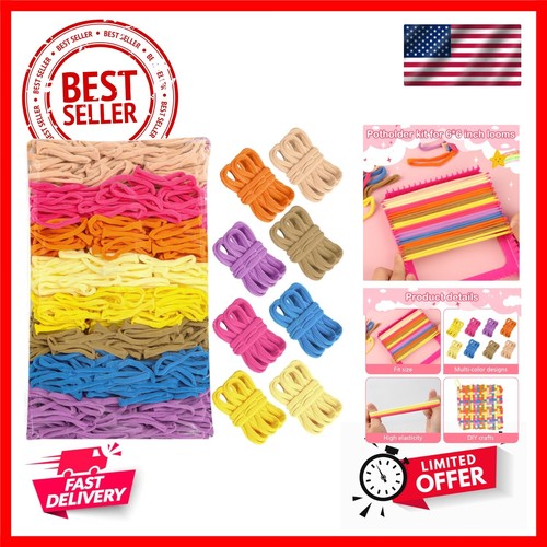 800 PCS Loom Loops Yellow DIY Arts Crafts for Kids and Adults Potholder Loom ...