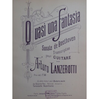 Beethoven Sonata Op 27 No 2 Quasi Una Fantasia Guitar
