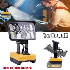 Cordless LED Work Light For Dewalt 18V/20V Li-Ion Battery Portable Bright Light