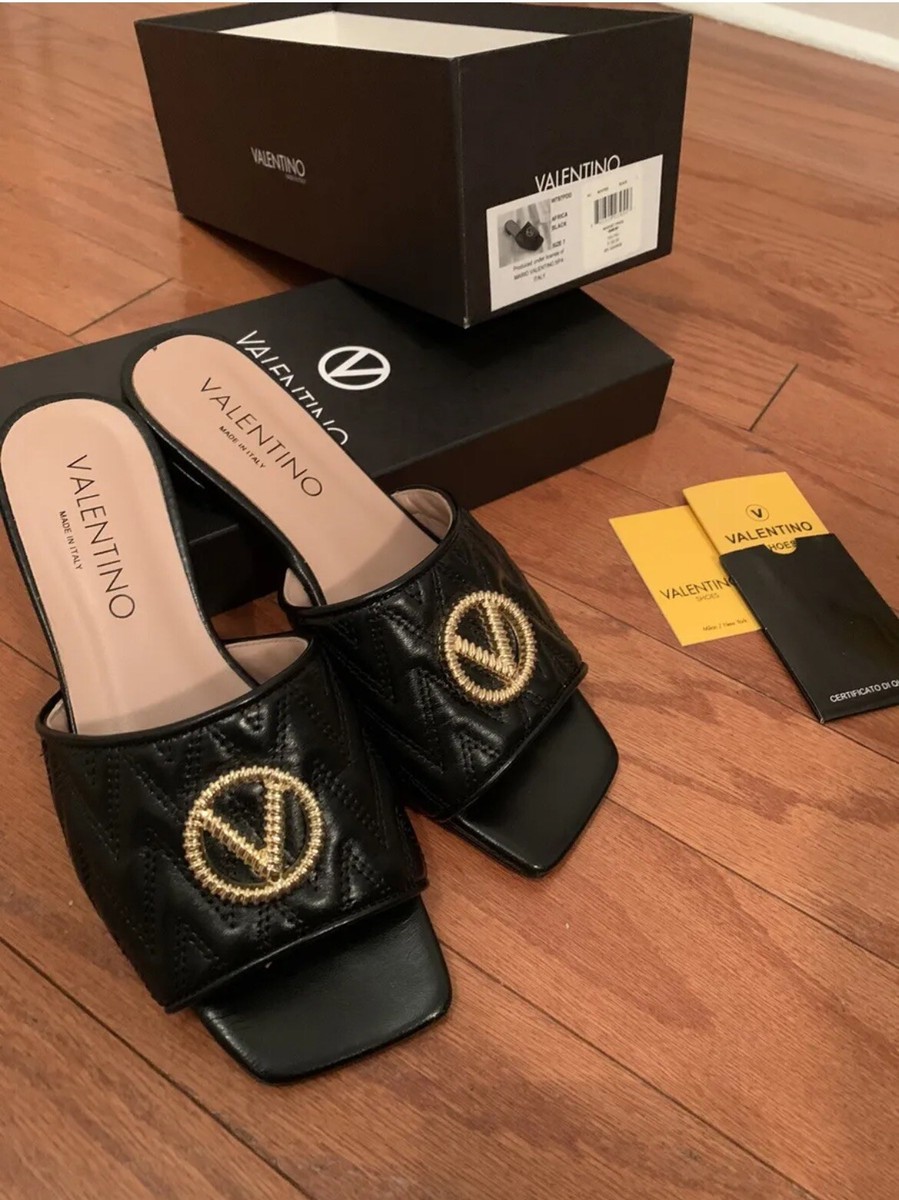 Valentino by Mario Valentino Afrodite Quilted Leather Slide