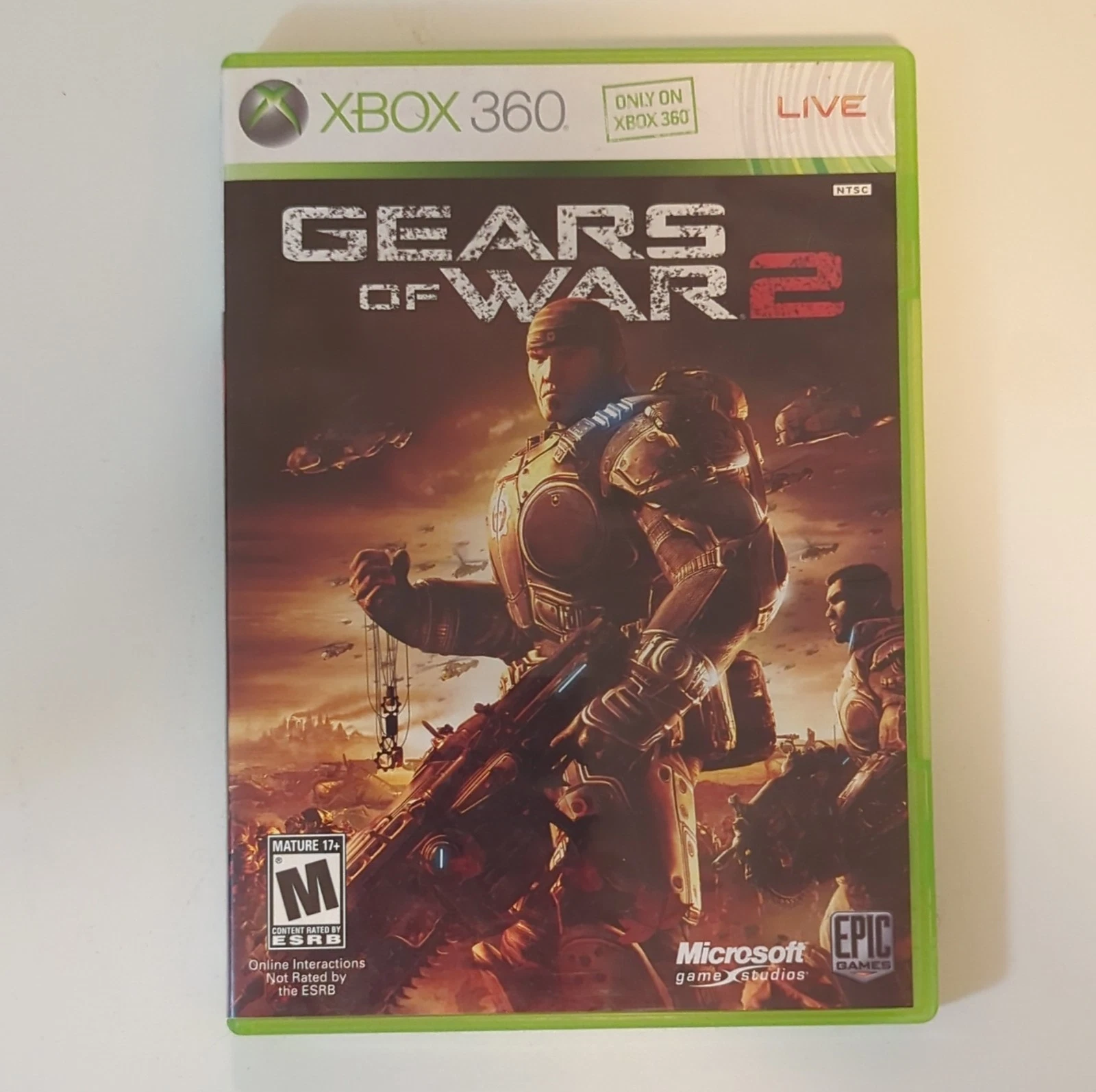 Microsoft Gears of War 2 Xbox 360 Manual Included Online Play Shooter Mature