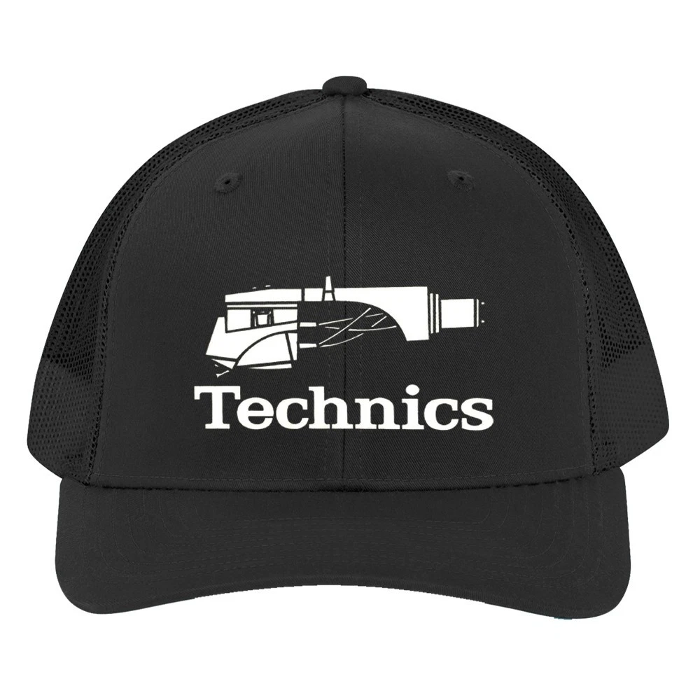 Technics Audio Black Trucker Hat Cap Adult Size