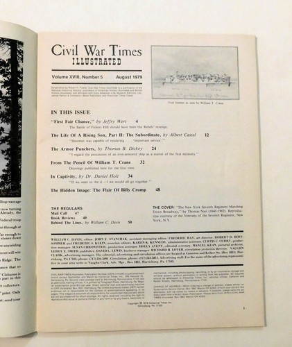 Civil War Times Illustrated Magazine August 1979 Historical Cover Art - Picture 3 of 3