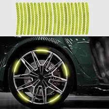 20PCS Reflective Rim Decal Stickers, Night Safety Warning, Universal for Green