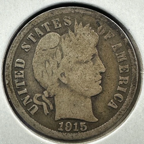 1915 10C Barber Dime (89170)
