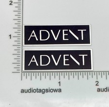 Advent 3 Speaker Badge Logo Emblem Pair Custom Made Aluminum