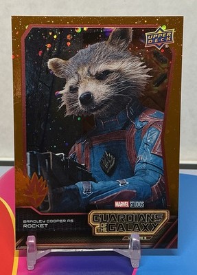 2024 UD GUARDIANS OF THE GALAXY VOL 3 ROCKET BLUE ENSEMBLE Orange PARALLEL #E-7