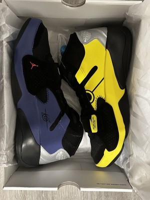 Jordan Zion 2 SP Men's Sneakers Naruto vs. Sasuke, Black/Purple/Yellow, Size 11