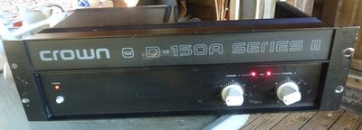 Crown D-150A series II stereo power amp( for parts or restore)